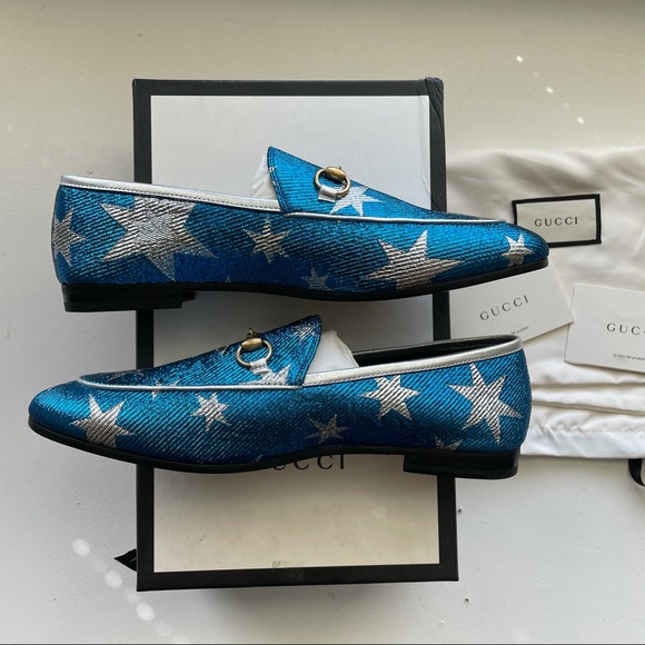 Stunning Gucci Starry Night Blue and Silver Loafer - Picture 5 of 10
